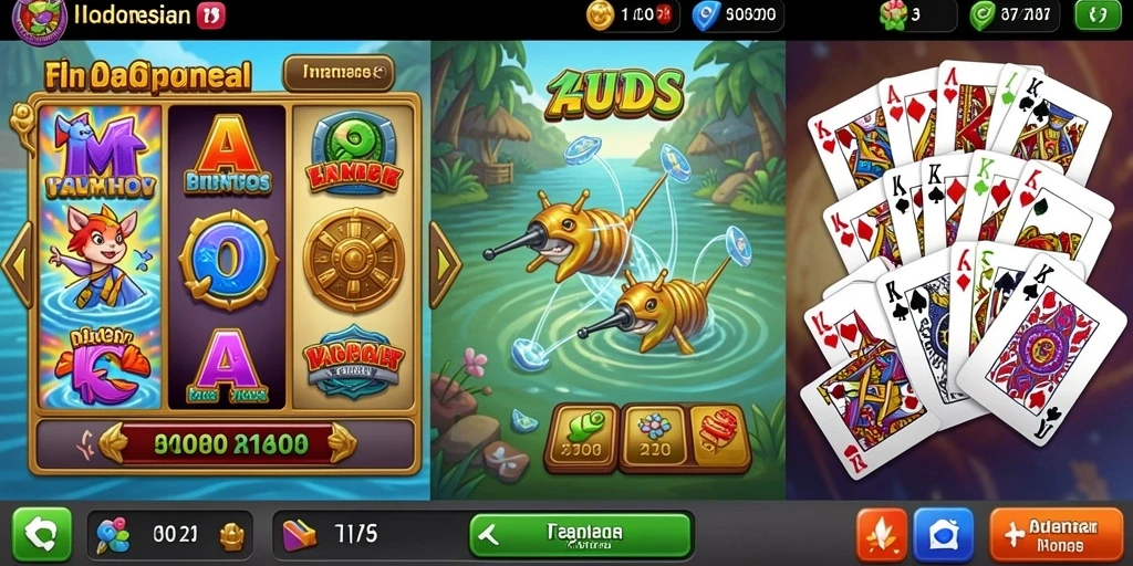 Screenshot menunjukkan menu utama yang menarik dan interaktif.