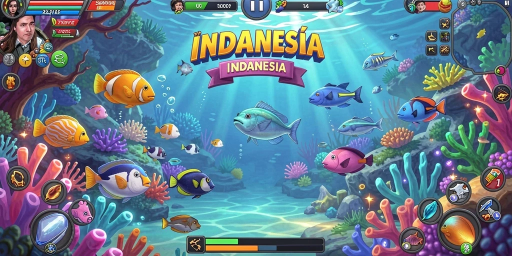 Tampilan menarik saat memutar gulungan slot.