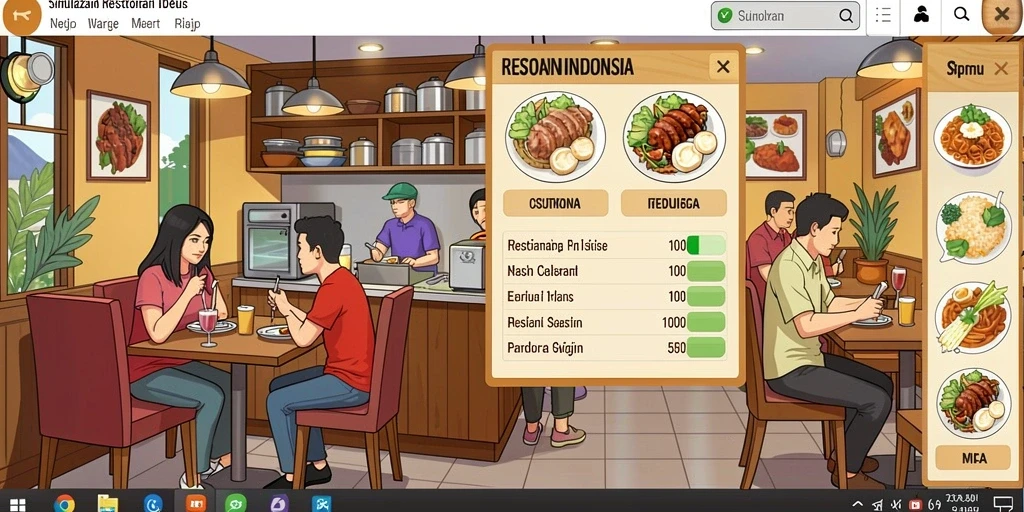 Tampilan menu utama yang menarik dan intuitif.