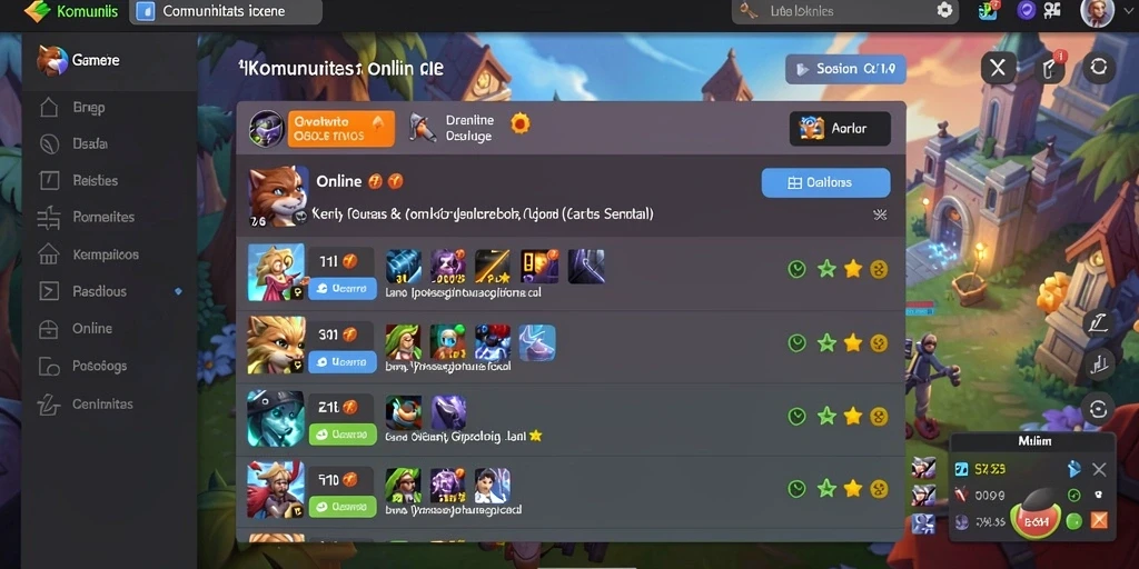 Tampilan awal permainan yang memikat dengan banyak pilihan slot.
