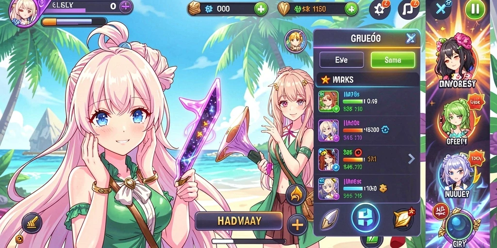 Screenshot menunjukkan tema slot yang menyenangkan dan penuh warna.