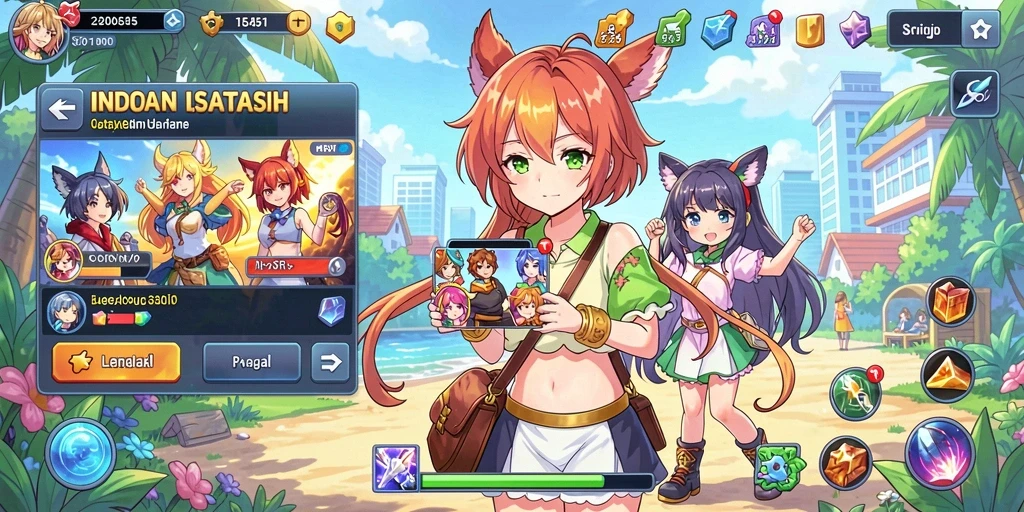 Screenshot menunjukkan karakter utama dalam aksi.