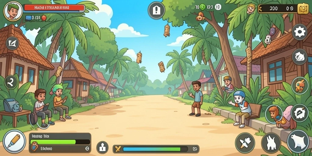 Tangkapan layar menunjukkan aksi seru dalam game.